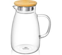 Wilmax Angleterre pichet en verre avec couvercle en bambou, 1500 ml, WL-888215/A