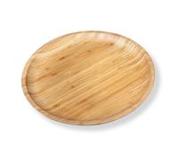 WILMAX - ASSIETTE 15 CM - Assiette en bambou - Assiette en bois - Assiette à gâteau - Plat de service - Assiette compartimentée - Vaisselle de table - Assiette plate - Assiette pour manger
