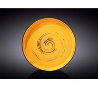 Wilmax Assiette 23 cm - Forme ronde à bord haut - Spirale - Jaune - WL-669419/A2