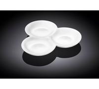 Wilmax Assiette à compartiments Blanc 18 cm - pour snacks et accompagnements - WL-992614/A