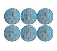 Wilmax - Assiette à dessert COLORBOOM - Porcelaine - Set d'assiettes Pour servir des snacks - Design moderne - Lavable au lave-vaisselle - Couleur bleue - Lot de 6 - Diamètre : 18 cm