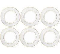 Wilmax assiette à pain plate avec lignes dorées, 15 cm, lot de 6, WL-880102100/A6
