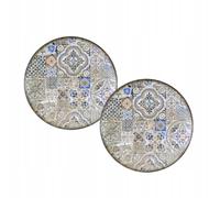 Wilmax - Assiette décorative - 2 pièces - Ø 17 cm - Assiette à dessert en porcelaine - Plate - Lavable au lave-vaisselle - Assiette à petit-déjeuner - Assiette à dessert