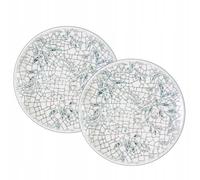 Wilmax - Assiette décorative - 2 pièces - Ø25cm - Assiette à dessert en porcelaine - Plate - Lavable au lave-vaisselle - Assiette à petit-déjeuner - Assiette à dessert