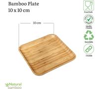Wilmax Assiette en bambou, 10 x 10 cm, WL-771017/A