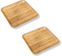Wilmax Assiette en bambou, 20,5 x 20,5 cm, lot de 2, WL-771021/A2