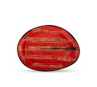 Wilmax - Assiette plate COLORBOOM - Design moderne - Résistante aux rayures - Forme en pierre - Lavable au lave-vaisselle - Pour la maison, restaurants - Idée cadeau - Dimensions : 33 x 24,5 cm