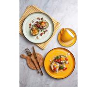 Wilmax Assiette Spiral Jaune 28 cm - Design élégant pour servir avec style - WL-669420/A