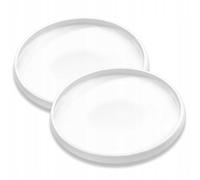 Wilmax - Assiettes - 2 pièces - Ø 25,5 cm - Assiettes plates blanches en porcelaine - Lavables au lave-vaisselle - Assiettes à petit-déjeuner - Assiettes à dessert