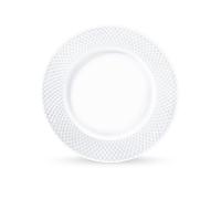 Wilmax - Lot de 6 assiettes - Diamètre : 25,5 cm - En porcelaine blanche - Assiettes plates - Passent au lave-vaisselle - Assiettes à petit-déjeuner - Assiettes à gâteau - Emballées dans une élégante