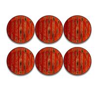Wilmax - Assiettes à dessert COLORBOOM - Set d'assiettes - Assiettes en porcelaine - Pour servir des snacks - Design moderne - Lavables au lave-vaisselle - Couleur rouge - Lot de 6 - Diamètre : 18 cm