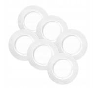 Wilmax - Assiettes avec motif en relief - 6 pièces - Ø 18 cm - plates en porcelaine blanche - table - Lavables au lave-vaisselle - à petit-déjeuner - à dessert