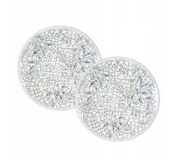 Wilmax - Assiettes décoratives - 2 pièces - Ø 21 cm - Assiette à dessert en porcelaine - Plate - Lavable au lave-vaisselle - Assiette à petit-déjeuner - Assiette à dessert