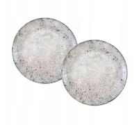 Wilmax - Assiettes décoratives - 2 pièces - Ø21cm - à dessert en porcelaine - Plate - Lavables au lave-vaisselle - à petit-déjeuner - Assiettes à gâteau