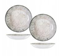 Wilmax - Assiettes décoratives - 2 pièces - Ø23cm - à dessert en porcelaine - Plate - Lavables au lave-vaisselle - à petit-déjeuner - Assiettes à dessert