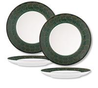 Wilmax - Assiettes décoratives - 2 pièces - Ø25cm - à dessert en porcelaine - Plate - Lavables au lave-vaisselle - à petit-déjeuner - Assiettes à gâteau