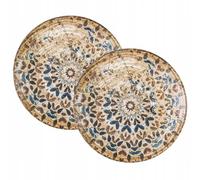 Wilmax - Assiettes décoratives - 2 pièces - Ø27cm - à dessert en porcelaine - Plate - Lavables au lave-vaisselle - à petit-déjeuner - Assiettes à dessert