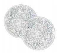 Wilmax - Assiettes décoratives - 2 pièces - Ø27cm - à dessert en porcelaine - Plate - Lavables au lave-vaisselle - à petit-déjeuner - Assiettes à dessert