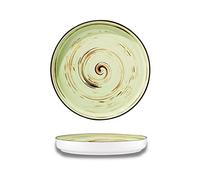 Wilmax - Assiettes plates gourmet SPIRAL - Forme originale - Design moderne - Sûres - Durables - Résistantes aux rayures - Polies à la main - Diamètre 28 cm