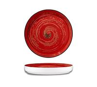 Wilmax - Assiettes plates gourmet SPIRAL - Forme originale - Design moderne - Sûres - Durables - Résistantes aux rayures - Polies à la main - Diamètre 28 cm