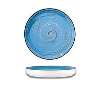 Wilmax - Assiettes plates gourmet SPIRAL - Forme originale - Design moderne - Sûres - Résistantes aux rayures - Polies à la main - Pour la maison - Pour les restaurants - Diamètre 28 cm