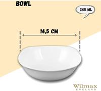 Wilmax Bol carré en porcelaine, 14.5 x 14.5 cm, 345 ml, WL-992000/A