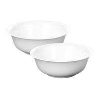 Wilmax - Bol en porcelaine - 1600 ml - lot de 2 - Saladier - blanc - pour snacks, salades - Ø 20 cm - Corbeille à fruits, céréales - Élégant et résistant aux rayures - Idéal comme cadeau