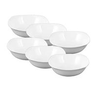 Wilmax - Bol en porcelaine - 345 ml - lot de 6 - Saladier - blanc - pour snacks, salades - Ø 14,5 cm - Corbeille à fruits, céréales - Élégant et résistant aux rayures - Idéal comme cadeau