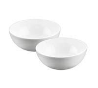 Wilmax - Bol en porcelaine - 600nl - lot de 2 - Saladier - blanc - pour snacks, salades - Ø 14 cm - Corbeille à fruits, céréales - Élégant et résistant aux rayures - Idéal comme cadeau