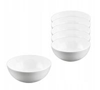 Wilmax - Bol en porcelaine - 600nl - lot de 6 - Saladier - blanc - pour snacks, salades - Ø 14 cm - Corbeille à fruits, céréales - Élégant et résistant aux rayures - Idéal comme cadeau