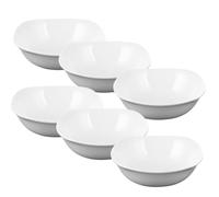 Wilmax - Bol en porcelaine - 650 ml - lot de 6 - Saladier - blanc - pour snacks, salades - Ø 16,5 cm - Corbeille à fruits, céréales - Élégant et résistant aux rayures - Idéal comme cadeau