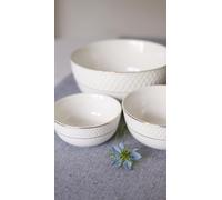 Wilmax bol en porcelaine avec bord doré 12 cm blanc WL-880102366/A