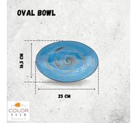 Wilmax Bol ovale 25 x 16.5 x 6 cm bleu WL-669640/A