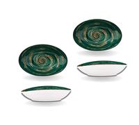 Wilmax - Bols SPIRAL - 2 pièces - Set de bols - Design moderne - Pratique - Polyvalent - En porcelaine - Émaillé - Lave-vaisselle - Micro-ondes - Dimensions : 25 x 16,5 x 6 cm