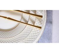 Wilmax Bread Plate avec bord doré, plat, rond, 15 cm - WL-880102100/A
