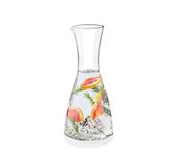 Wilmax Carafe en verre 1 l - Pour l'eau et les boissons - Carafe à eau sans couvercle - Forme élancée - Carafes en verre - Bouteille d'eau - Pichet à eau - Bouteille en verre - Forme élancée