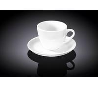 Wilmax Ensemble de tasses à thé et soucoupes en porcelaine, 400ml | WL-993191/AB6