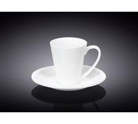 Wilmax Ensemble de tasses et soucoupes à café en porcelaine 110 ml - WL-993054/2C