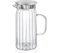 Wilmax pichet en verre avec couvercle en acier inoxydable 1000 ml WL-888219/A