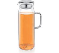 Wilmax pichet en verre borosilicaté 1500 ml avec couvercle en acier inoxydable WL-888210/A
