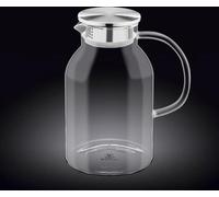 Wilmax pichet en verre thermique 2100 ml avec couvercle en acier inoxydable WL-888214/A