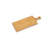 WILMAX - PLANCHE DE SERVICE LONGUE AVEC POIGNÉE 50 X 20 CM - Plateau en bois - en bambou- Planche à découper - Plateau à fromage - Cloche à fromage - Planchette pour le petit-déjeuner, de cuisine