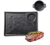 Wilmax - Plat de Service avec Casserole - Imitation Pierre Naturelle - Sûr - Résistant aux Rayures - Lavable au Lave-Vaisselle - pour sushis - pour charcuterie - pour Fromage - Idée Cadeau