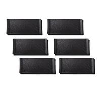 Wilmax - Plat de service en porcelaine - Lot de 6 pièces - Imitation pierre naturelle - Pour sushis, charcuterie, fromage - Résistant aux rayures - Lavable au lave-vaisselle - Idée cadeau - Noir