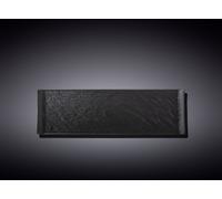 Wilmax plat de service noir anti-rayures résistant au lave-vaisselle 30 x 9,5 cm WL-661102/A