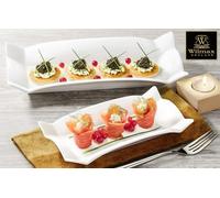 Wilmax plat en porcelaine, rectangulaire, 31,75 x 15,24 cm, WL-992583/A