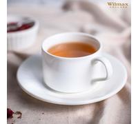 Wilmax Porcelaine Set de tasses à thé & soucoupes 160 ml Blanc WL-993006/2C