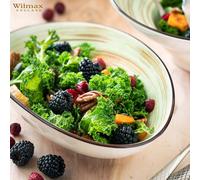 Wilmax saladier en porcelaine ovale 25 cm couleur pistache WL-669140/A