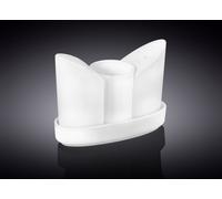 Wilmax salière et poivrière en porcelaine, 4 pièces, avec plateau - WL-996117/SP