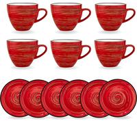 Wilmax set de gobelets et soucoupes, 6 pièces, collection ColorBoom WL-669233/AB6